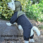 2XL, 3XL Size Stylish Patchwork Waterproof PU Fabric Dog Raincoat - GreenFur