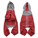2XL, 3XL Size Stylish Patchwork Waterproof PU Fabric Dog Raincoat - GreenFur
