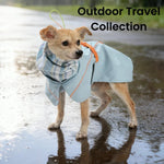 2XL,3XL Size Stylish Adjustable Waterproof PU Fabric Dog Raincoat - GreenFur