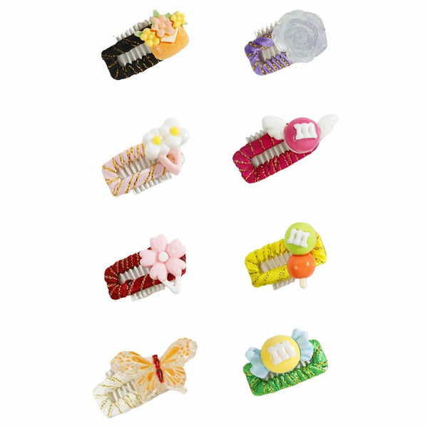 3 as Pack No - Slip Resin Hair Clip Cute Pet Hair Accessory for Dogs and Cats - GreenFur