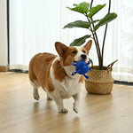 3 - Color Assorted Treat Dispensing TPR Dog Chewing Toy with Bell - GreenFur