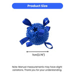 3 - Color Assorted Treat Dispensing TPR Dog Chewing Toy with Bell - GreenFur