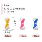 3 Colours Tough Teeth Cleaning Dog Bone Chew Toy - GreenFur