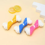 3 Colours Tough Teeth Cleaning Dog Bone Chew Toy - GreenFur