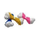 3 Colours Tough Teeth Cleaning Dog Bone Chew Toy - GreenFur