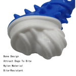 3 Colours Tough Teeth Cleaning Dog Bone Chew Toy - GreenFur