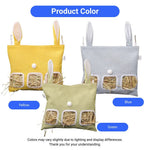 3 Holes Rabbit Hanging Hay Feeder Bag Large Capacity Double Ear Design - GreenFur