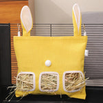 3 Holes Rabbit Hanging Hay Feeder Bag Large Capacity Double Ear Design - GreenFur
