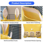 3 Holes Rabbit Hanging Hay Feeder Bag Large Capacity Double Ear Design - GreenFur
