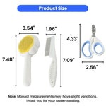 3 in 1 Pet Grooming Set Comb Brush and Nail Clipper - GreenFur