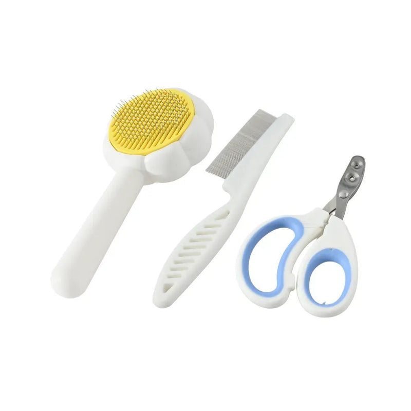 3 in 1 Pet Grooming Set Comb Brush and Nail Clipper - GreenFur