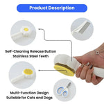 3 in 1 Pet Grooming Set Comb Brush and Nail Clipper - GreenFur