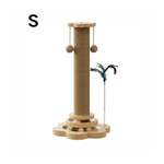 3 - in - 1 Scratching Post Cat Climbing Tower with Teaser Ball for Cats - GreenFur