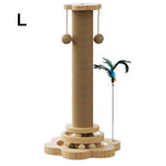 3 - in - 1 Scratching Post Cat Climbing Tower with Teaser Ball for Cats - GreenFur