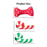 3 Pack Christmas Pet Toy Set Festive Plush Chew Toy - GreenFur