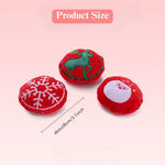 3 Pack Christmas Plush Cat Toy Catnip Crinkle Pet Play Santa Snowflake Reindeer - GreenFur