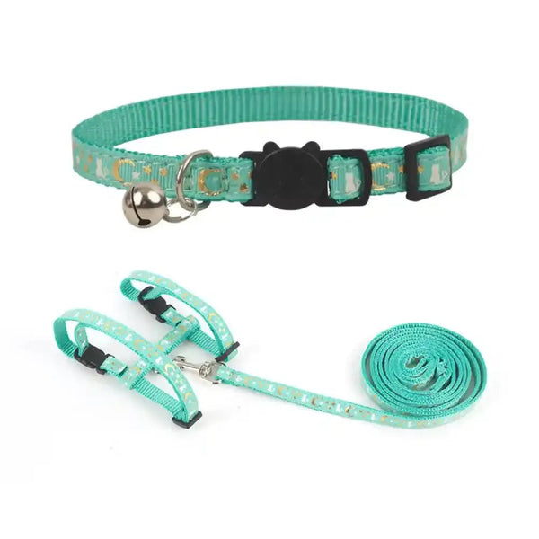 3 Pack Collar Harness Leash for Cats and Dogs - GreenFur