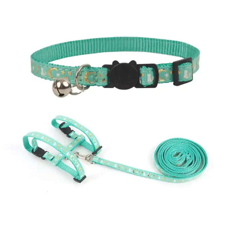 3 Pack Collar Harness Leash for Cats and Dogs - GreenFur