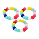 3 Pack Colorful Cute Pom - Pom Cat Collar Dog Necklace - GreenFur