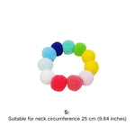 3 Pack Colorful Cute Pom - Pom Cat Collar Dog Necklace - GreenFur