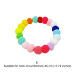 3 Pack Colorful Cute Pom - Pom Cat Collar Dog Necklace - GreenFur
