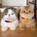 3 Pack Colorful Cute Pom - Pom Cat Collar Dog Necklace - GreenFur