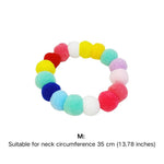 3 Pack Colorful Cute Pom - Pom Cat Collar Dog Necklace - GreenFur