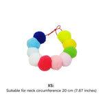 3 Pack Colorful Cute Pom - Pom Cat Collar Dog Necklace - GreenFur