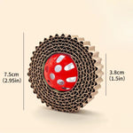 3 Pack Corrugated Paper Cat Toy Ball Set with Bell - GreenFur