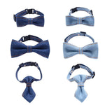 3 Pack Denim Bow Tie Collar with Adjustable Neck Strap for Cats and Dogs - GreenFur