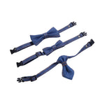 3 Pack Denim Bow Tie Collar with Adjustable Neck Strap for Cats and Dogs - GreenFur