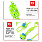 3 Pack High - Quality Knotted Cotton Rope Dog Toy Set for Chewers - GreenFur