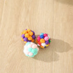 3 Pack Interactive Glitter Toy Ball with Bell for Cats - GreenFur