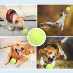3 Pack Interactive Training Pet Fetch Ball Tennis Ball Dog Toy - GreenFur