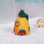 3 - Pack Mini Cartoon Pineapple Set Aquarium Decor Fish Shrimp Hideout PVC Ornaments - GreenFur