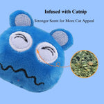3 Pack Monster Plush Cat Toy with Catnip Soft Durable Design - GreenFur