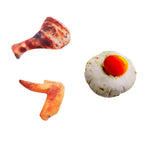 3 Pack Plush Food Shape Pet Squeaky Toy for Dogs - GreenFur