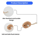 3 Pack Plush Mouse Toy Set with Bell for Kittens - GreenFur
