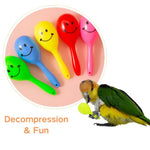 3 Pack Random Color Small Sand Hammer Bird Toy - GreenFur