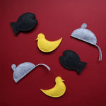 3 PCS Catnip Felt Toy Set with Cartoon Shapes - GreenFur