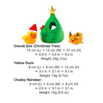3 Pcs Festive Gift Set Christmas Interactive Dog Treat Dispensing Toy - GreenFur