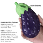 3 PCS Packing Carrot Eggplant Corn Vegetable Dog Squeaky Chew Toys - GreenFur