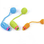 3 PCS Packing Colorful Woven Mouse Tail Ball Rustling Sound Cat Toy Set - GreenFur