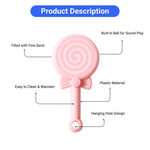 3 PCS Parrot Lollipop Shaker Toy Bird Cage Hangable Sound Play Stick - GreenFur