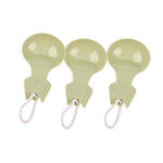3 Pcs Plastic Cat Shaped Pet Food Scoop with Carabiner - GreenFur