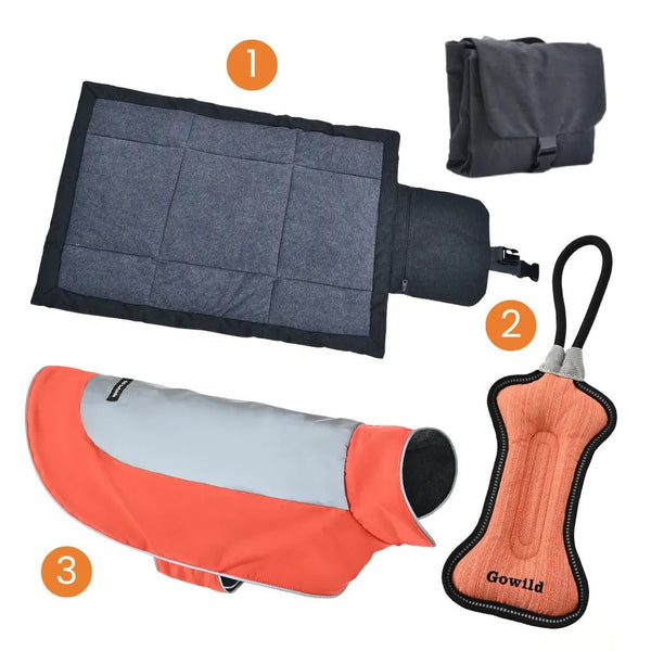 3 - Piece Set L, XL Size Orange Dog Outdoor Collection - GreenFur
