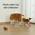 3 - Piece Set Plush Hedgehog and Latex Mushrooms Dog Toy Set - GreenFur