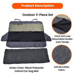 3 - Piece Set Portable Camouflage Dog Outdoor Collection - GreenFur