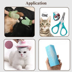 33 Pcs Essential Cat Grooming Kit with Gloves Silicone Brushes and Nail Clippers - GreenFur
