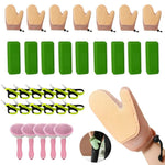 33 Pcs Essential Cat Grooming Kit with Gloves Silicone Brushes and Nail Clippers - GreenFur